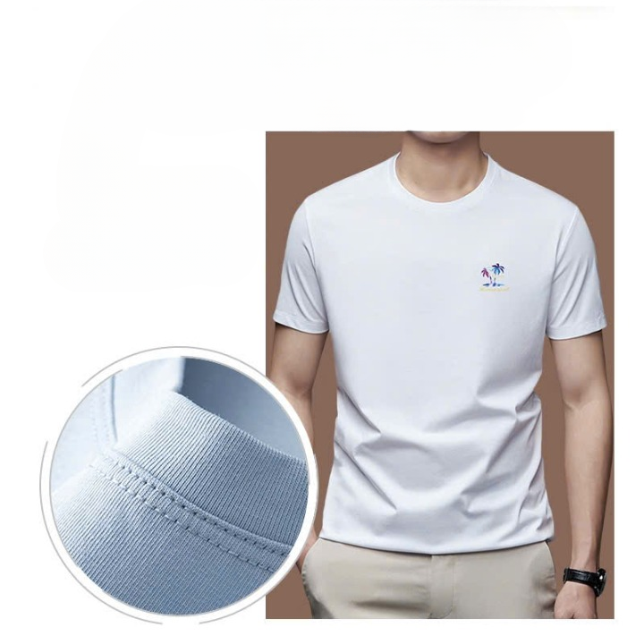 ÁO THUN CỔ TRÒN IN HOẠ TIẾC VỚI CHẤT VẢI 100% COTTON - Ảnh 4