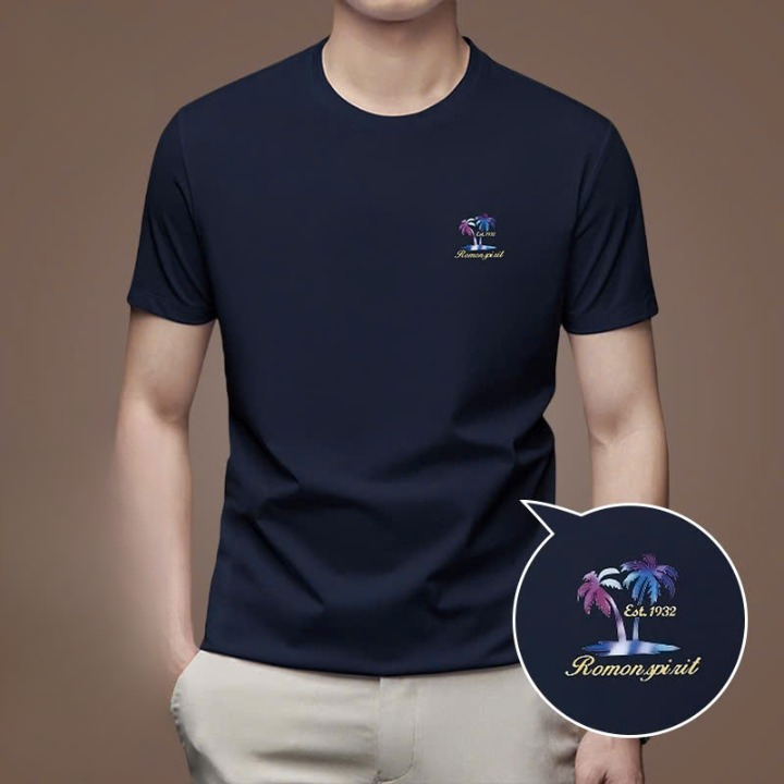 ÁO THUN CỔ TRÒN IN HOẠ TIẾC VỚI CHẤT VẢI 100% COTTON - Ảnh 5