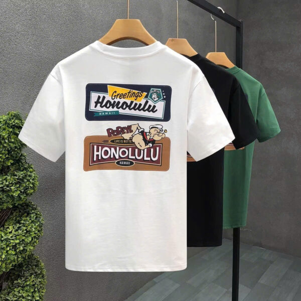 ÁO THUN CỔ TRÒN IN HOẠ TIẾC VỚI CHẤT VẢI 100% COTTON