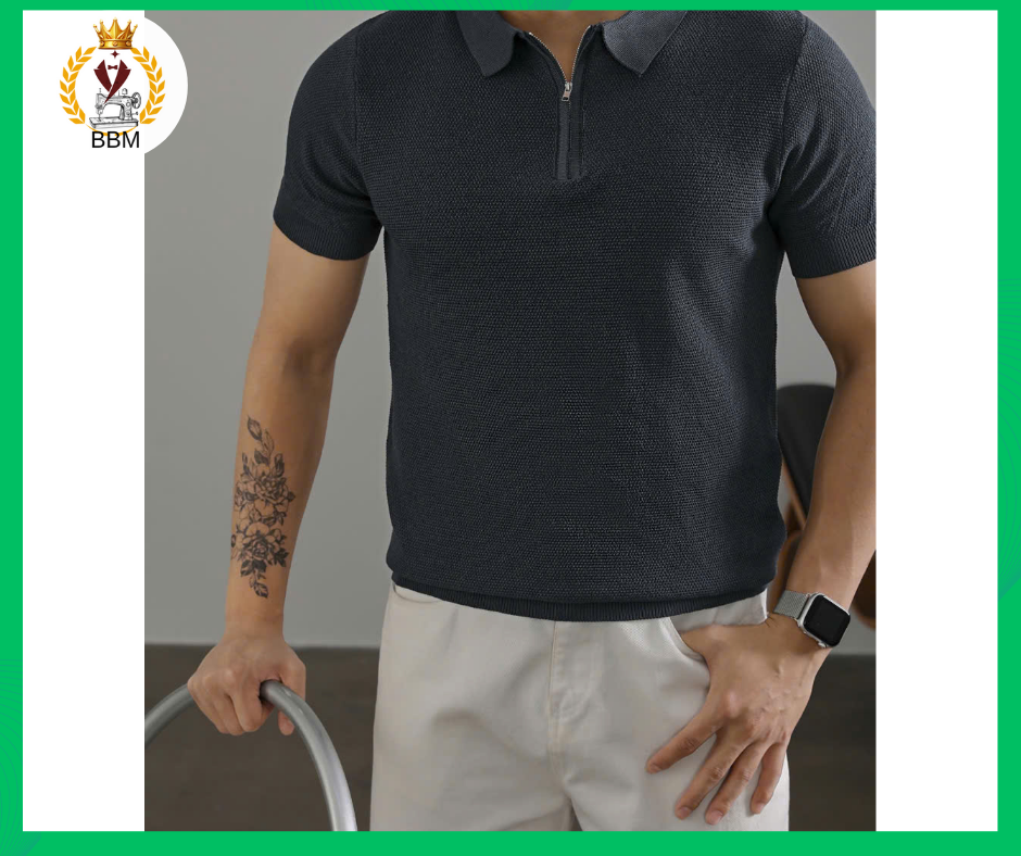 ÁO THUN CỔ TRỤ DỆT KIM HÀN QUỐC  PHONG CÁCH SÀNH ĐIỆU - Ảnh 2