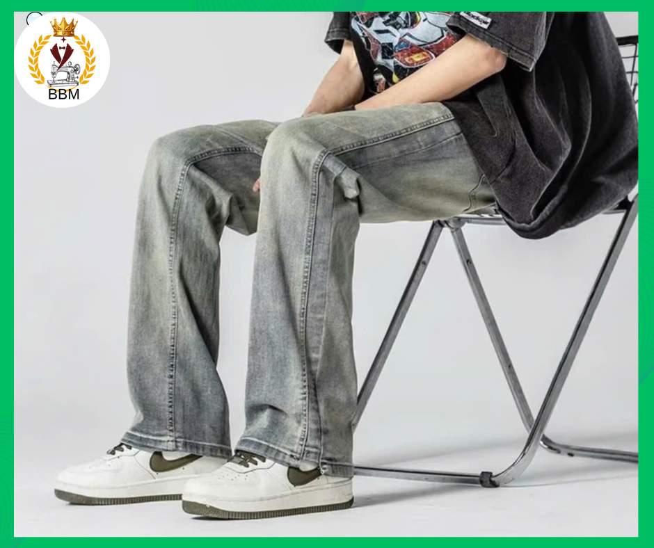 QUẦN JEAN NAM PHOM RỘNG ỐNG ĐỨNG CO GIẢN - Ảnh 6