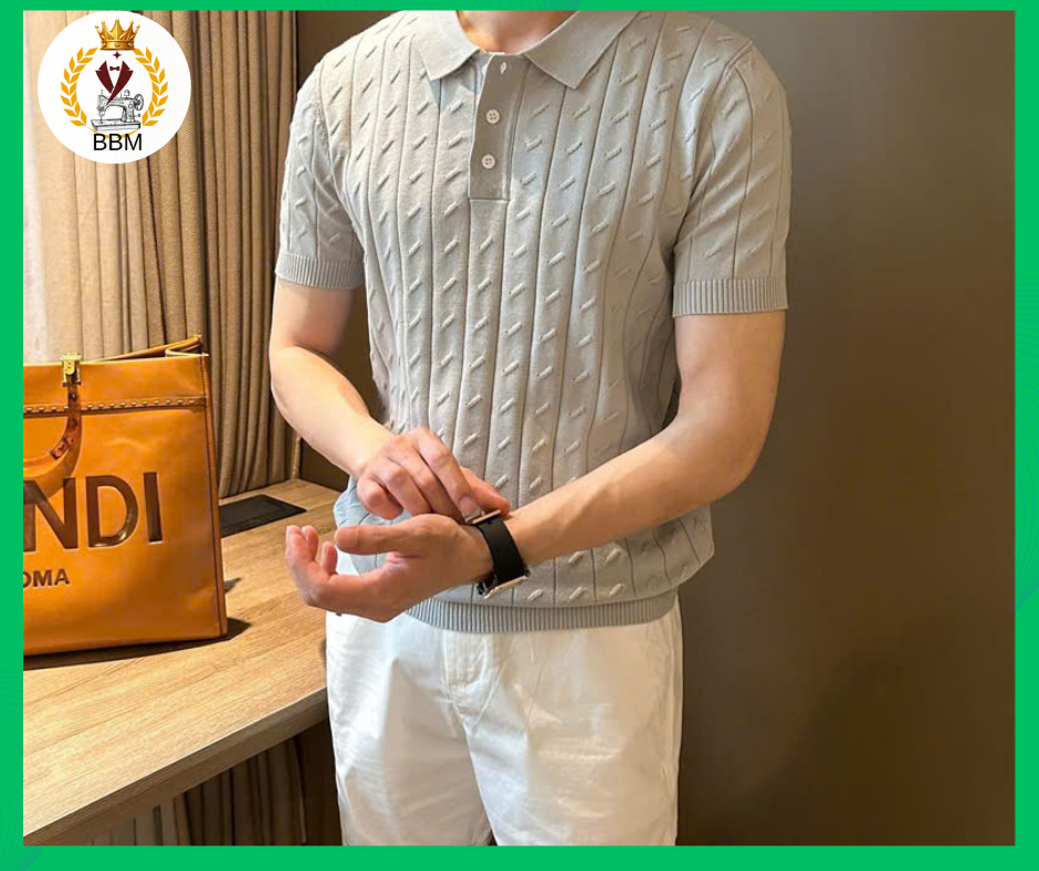 ÁO POLO DỆT KIM HÀNG QUỐC ĐẸP PHONG CÁCH - Ảnh 2