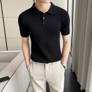 ÁO CỔ TRỤ POLO CHẤT VẢI DỆT KIM PHONG CÁCH HÀNG QUỐC