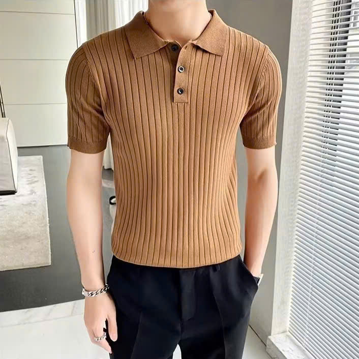 ÁO CỔ TRỤ POLO CHẤT VẢI DỆT KIM PHONG CÁCH HÀNG QUỐC - Ảnh 3