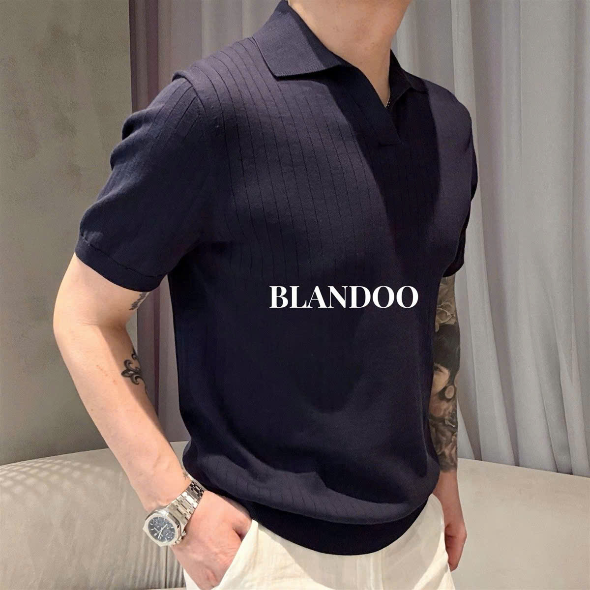 ÁO CỔ TRỤ POLO CHẤT VẢI DỆT KIM PHONG CÁCH HÀNG QUỐC - Ảnh 5