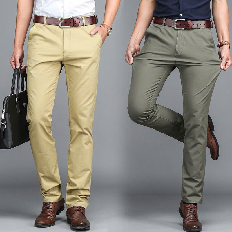 QUẦN KAKI NAM CHẤT VẢI THUN CO GIẢN ỐNG ĐỨNG - Ảnh 4
